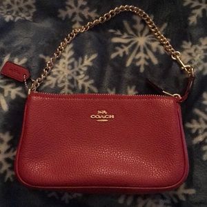 NWT Coach small purse in true red